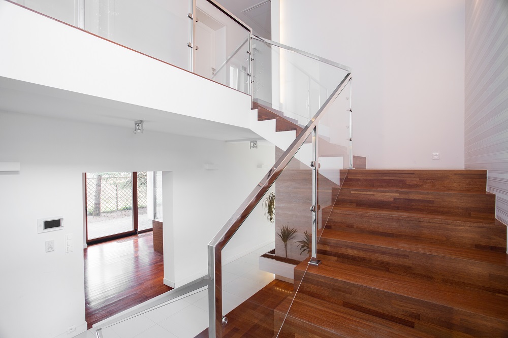 modern interior stair railings, stainless steel, vancouver, bc